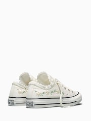 Converse White Chuck Taylor Flower Print Low Trainers - Image 5 of 8