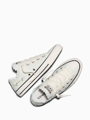 Converse White Chuck Taylor Flower Print Low Trainers - Image 6 of 8