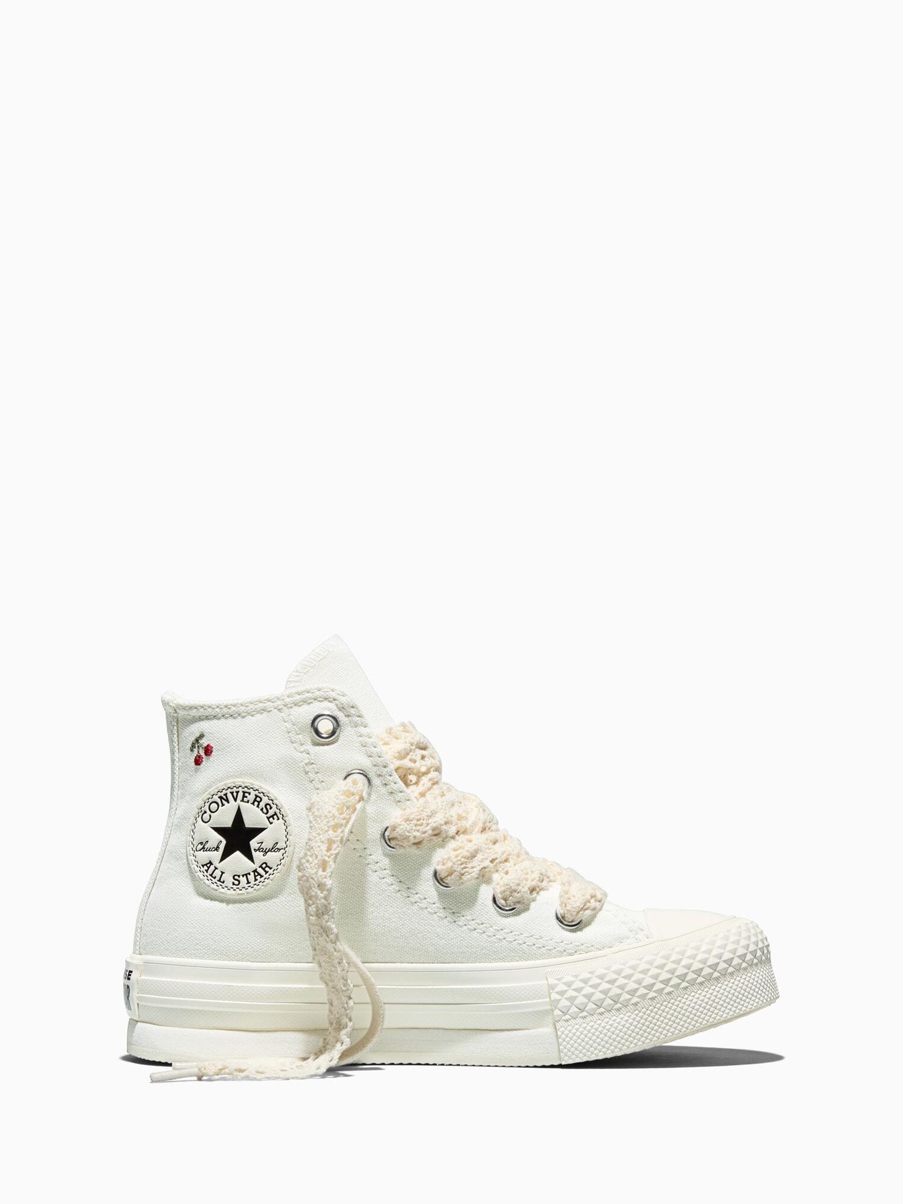 Buy Converse White Chuck Taylor EVA Lift Strawberry Print Trainers