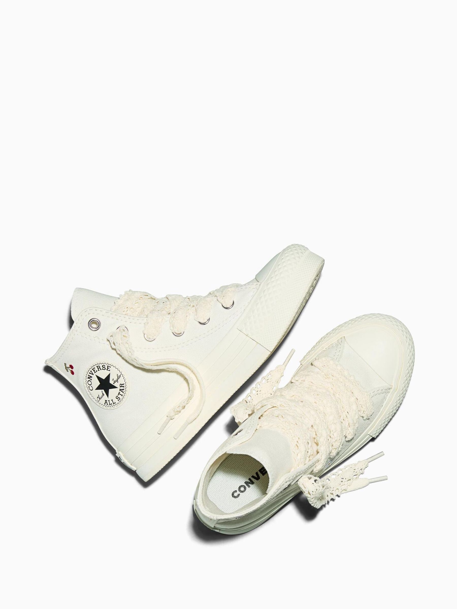 Buy Converse White Chuck Taylor EVA Lift Strawberry Print Trainers