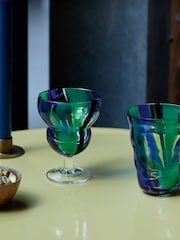 LSA International Set of 2 Blue Folk Tumblers 280ml - Image 1 of 3