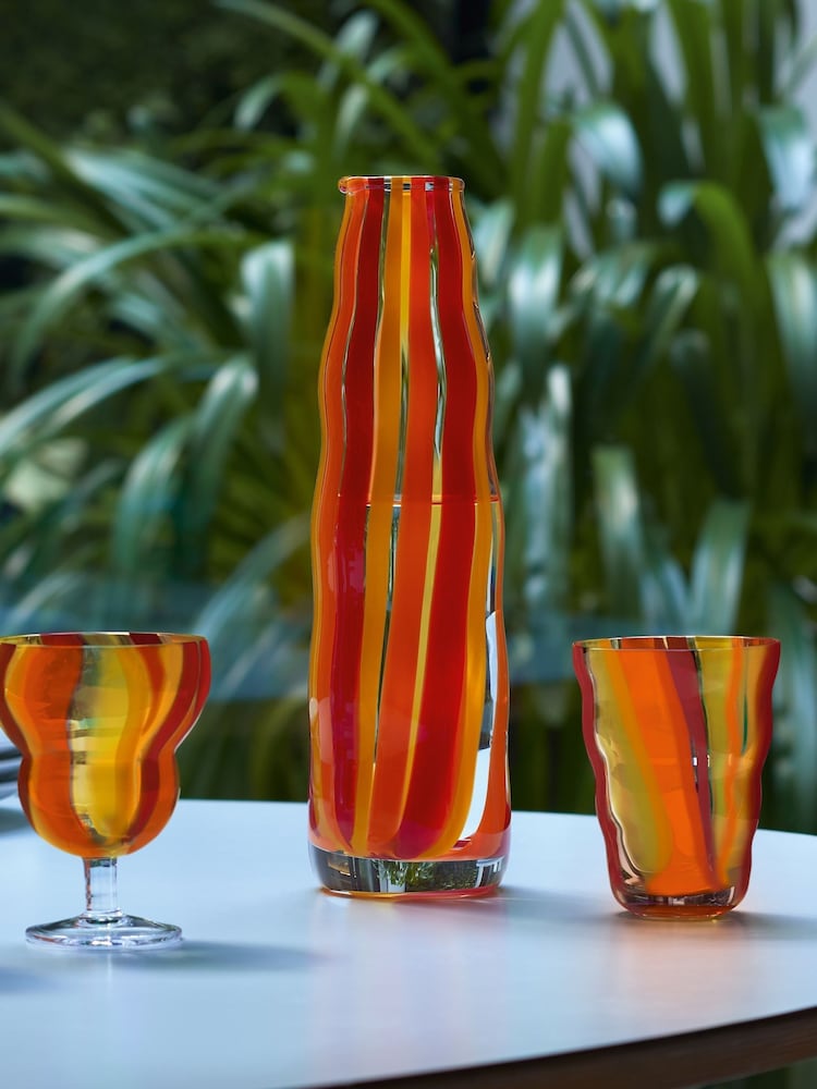 LSA International Orange Folk Carafe Glass 1L - Image 1 of 3