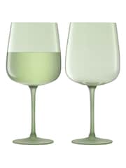 LSA International Moss Green Arc Contrast Wine Glasses Set of 2 330ml - Image 2 of 3