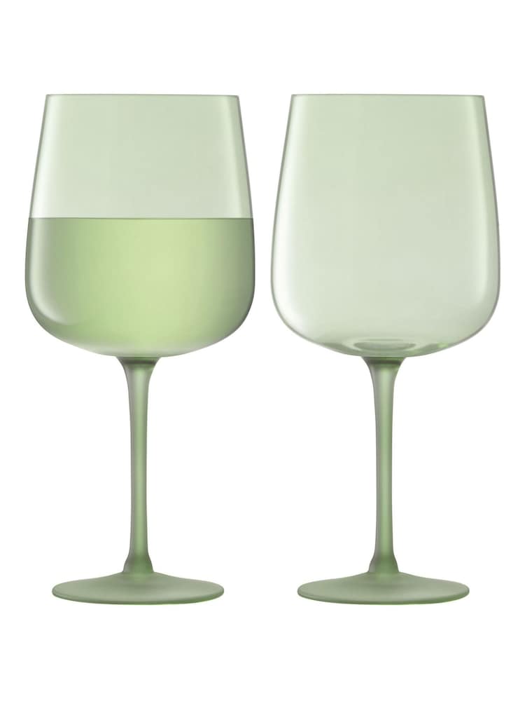 LSA International Moss Green Arc Contrast Wine Glasses Set of 2 330ml - Image 2 of 3