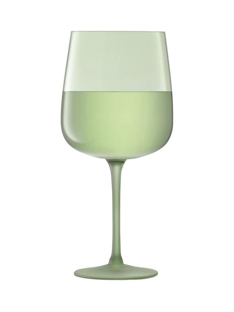 LSA International Moss Green Arc Contrast Wine Glasses Set of 2 330ml - Image 3 of 3