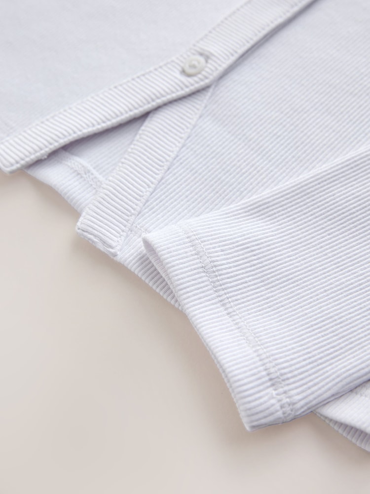 White Long Sleeve Ribbed Cardigan (3-16yrs) - Image 7 of 7 White Long Sleeve Ribbed Cardigan (3-16yrs) - Image 7 of 7