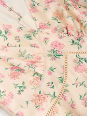 Laura Ashley Pink V-Neck Bloomfield Floral Chiffon Midi Dress - Image 5 of 7