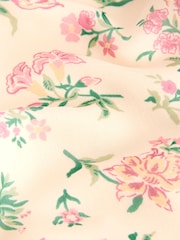 Laura Ashley Pink V-Neck Bloomfield Floral Chiffon Midi Dress - Image 7 of 7