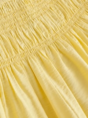 Laura Ashley Yellow Shirred Maxi Skirt - Image 7 of 8