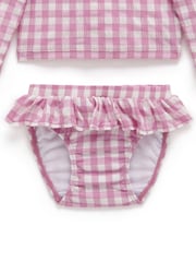 Purebaby Pink Long Sleeve Rashie Swim Set - Image 5 of 6