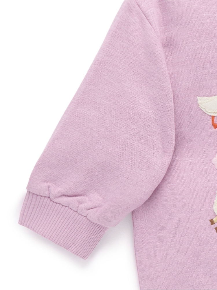 Purebaby Purple Embroidered Windcheater - Image 2 of 3 Purebaby Purple Embroidered Windcheater - Image 2 of 3