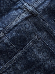 Dark Blue Bandana Print - Denim Dungaree Playsuit - Imagen 10 de 10