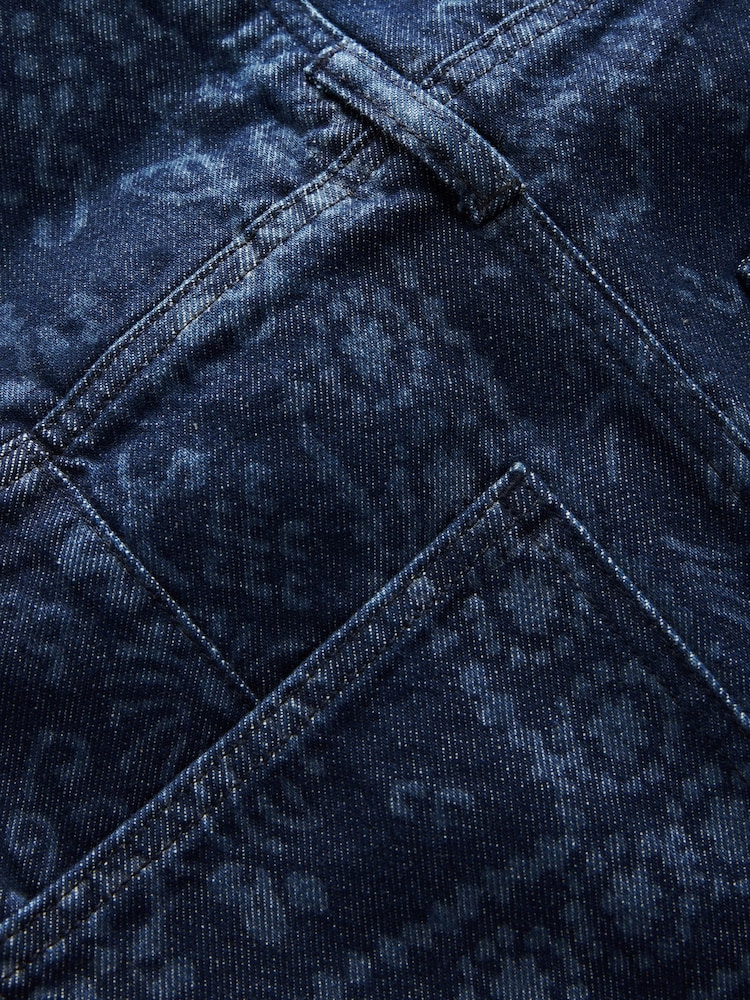 Dark Blue Bandana Print - Denim Dungaree Playsuit - Imagen 10 de 10