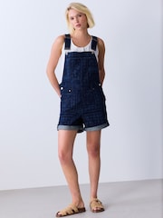 Dark Blue Bandana Print - Denim Dungaree Playsuit - Imagen 3 de 10