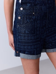 Dark Blue Bandana Print - Denim Dungaree Playsuit - Imagen 5 de 10