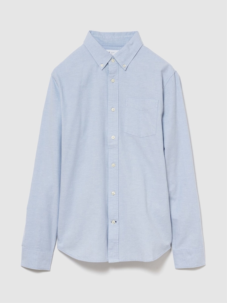 Gap Blue Oxford Shirt in Standard Fit - Image 1 of 1 Gap Blue Oxford Shirt in Standard Fit - Image 1 of 1