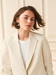 Laura Ashley Cream Linen Blazer - Image 6 of 10