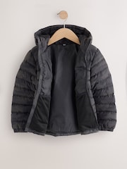 Grey Quilted Midweight Hooded Jacket (3-17yrs) - Image 3 of 7
