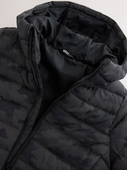 Grey Reflective Quilted Midweight Hooded Jacket (3-17yrs) - Image 8 of 11