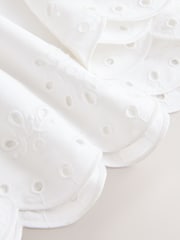 Laura Ashley White Broderie Cotton Scalloped Edge Skirt Co-ord - Image 8 of 8