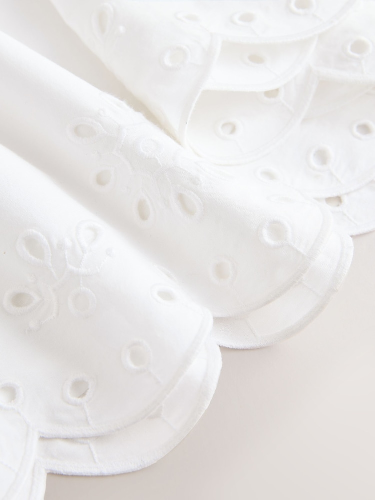 Laura Ashley White Broderie Cotton Scalloped Edge Skirt Co-ord - Image 8 of 8