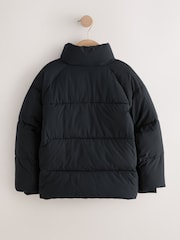 Black Microfleece Lined Padded Hoodless Coat (3-16yrs) - Image 10 of 12