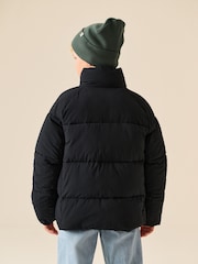 Black Microfleece Lined Padded Hoodless Coat (3-16yrs) - Image 5 of 12
