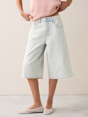 Bleach Light Blue Bermuda Denim Jorts Shorts - Image 2 of 8