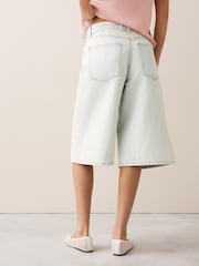 Bleach Light Blue Bermuda Denim Jorts Shorts - Image 3 of 8