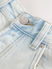 Bleach Light Blue Bermuda Denim Jorts Shorts - Image 6 of 8