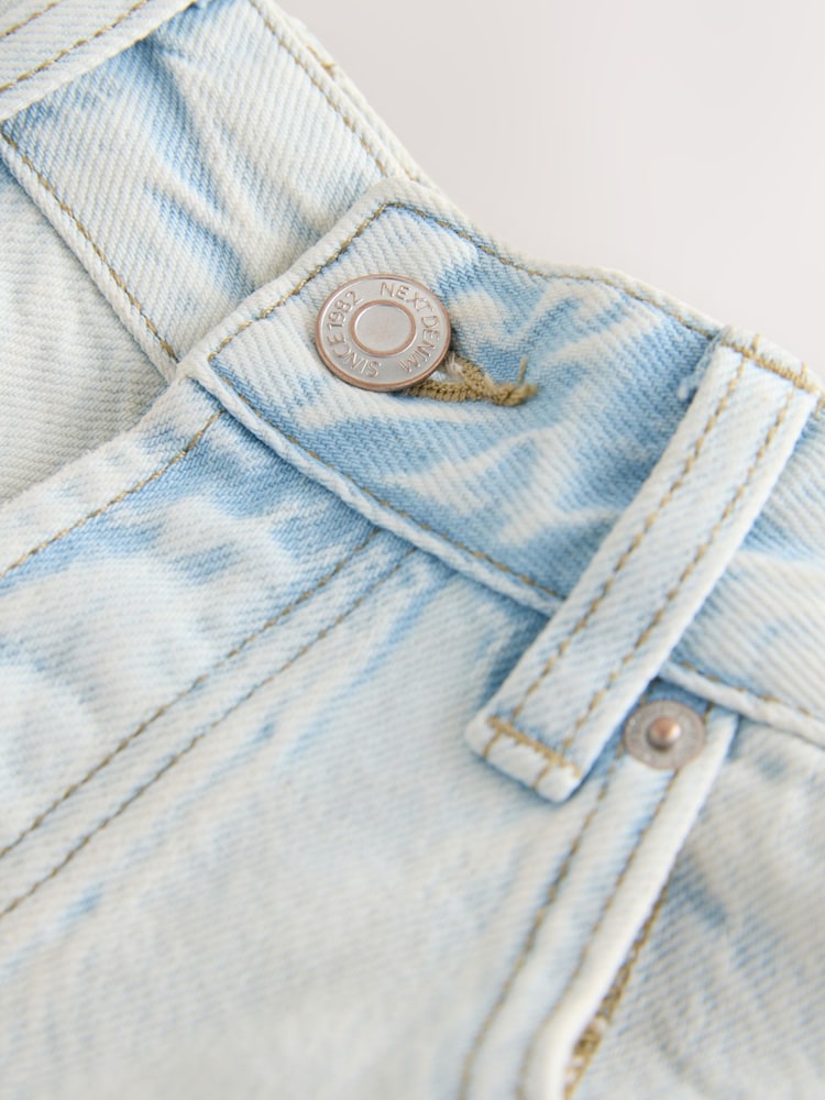 Bleach Blue Bermuda Denim Jort Shorts - Image 7 of 7