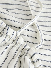 Ecru Stripe Strappy Denim Top - Image 8 of 8
