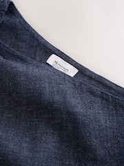 Indigo Blue N. Premium Denim One Shoulder Gold Hardware Top - Image 7 of 10