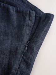 Indigo Blue N. Premium Denim One Shoulder Gold Hardware Top - Image 9 of 10