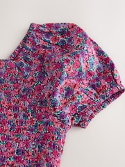 Pink Ditsy Shirred Playsuit (3-16yrs) - Image 7 of 8