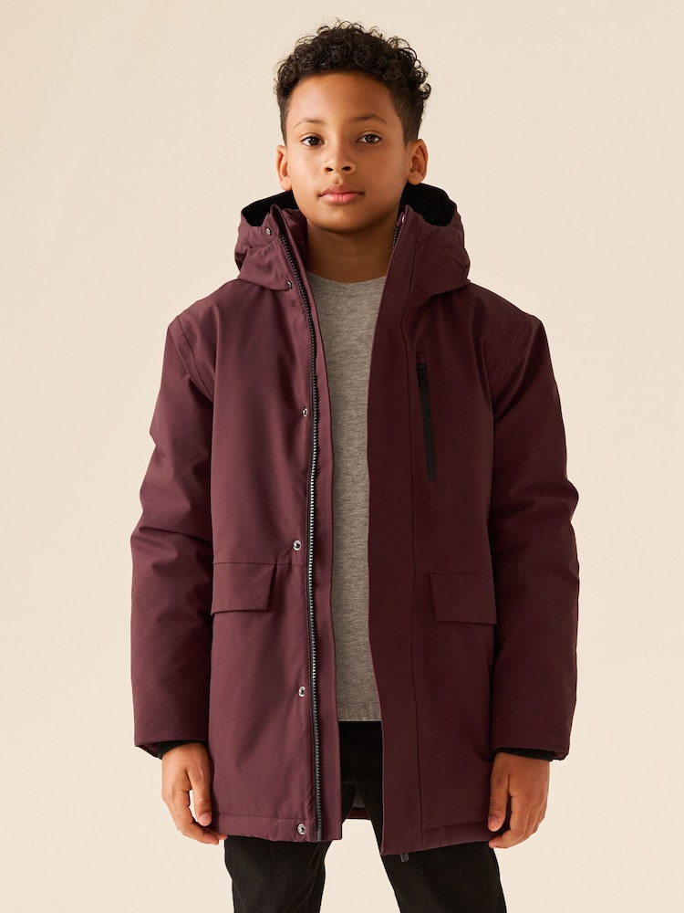 Burgundy Red Waterproof Parka Coat (3-17yrs) - Image 1 of 13 Burgundy Red Waterproof Parka Coat (3-17yrs) - Image 1 of 13