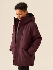Burgundy Red Waterproof Parka Coat (3-17yrs) - Image 4 of 13