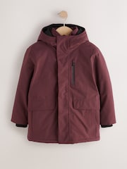 Burgundy Red Waterproof Parka Coat (3-17yrs) - Image 7 of 13