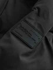 Black Waterproof Padded Long Line Coat (3-16yrs) - Image 12 of 12
