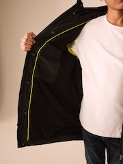 Black Waterproof Padded Long Line Coat (3-16yrs) - Image 5 of 12