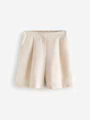 Laura Ashley Cream Linen Bermuda Shorts - Image 7 of 9