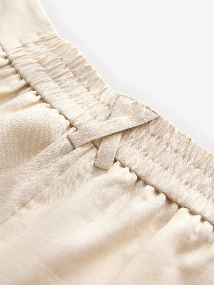 Laura Ashley Cream Linen Bermuda Shorts - Image 9 of 9 Laura Ashley Cream Linen Bermuda Shorts - Image 9 of 9