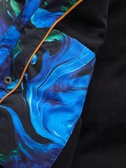 Blue/Black Graphic Waterproof Padded Coat (3-17yrs) - Image 13 of 14
