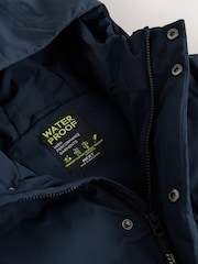 Navy Waterproof Padded Long Line Coat (3-16yrs) - Image 11 of 12
