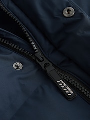 Navy Waterproof Padded Long Line Coat (3-16yrs) - Image 9 of 12