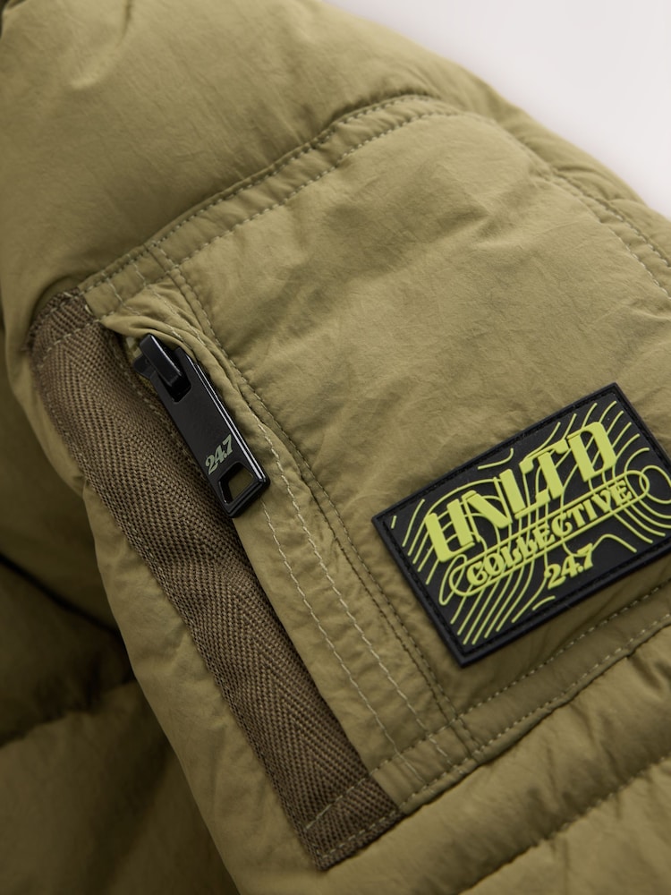 Olive Green Utility Padded Coat (3-16yrs) - Image 12 of 12