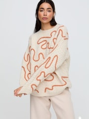 Raffya Natural Elton Embroidered Jumper - Image 4 of 6