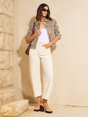 Love & Roses Zebra Denim Swing Jacket - Bilde 3 av 4