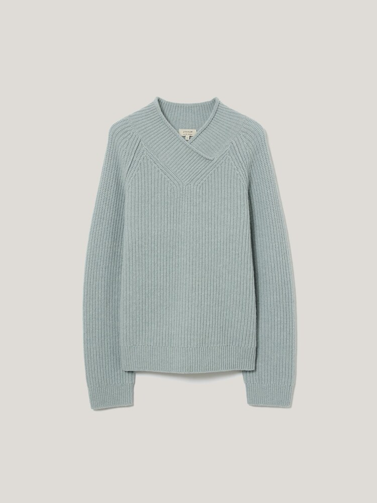 Jigsaw Blue Fishermans Rib Cocoon Jumper - Image 6 of 6
