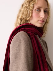 Jigsaw Red Velvet Plisse Scarf - Image 1 of 3